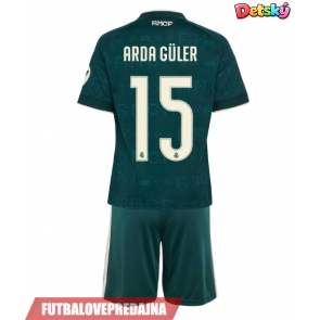 Lacne Dětský Futbalové dres Real Madrid Arda Guler #15 2026-27 Krátky Rukáv - Preč (+ trenírky)